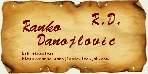 Ranko Danojlović vizit kartica